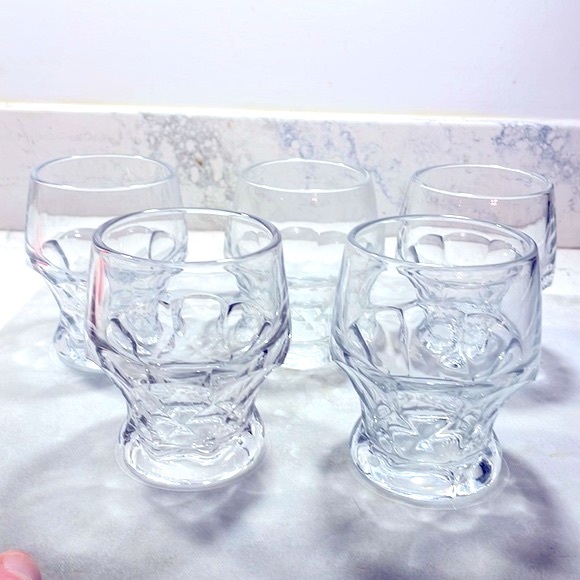 Georgian Tumblers Set of 5 Cambridge Glass Co Vintage 4 Sided Diamond Design EUC - Picture 3 of 10